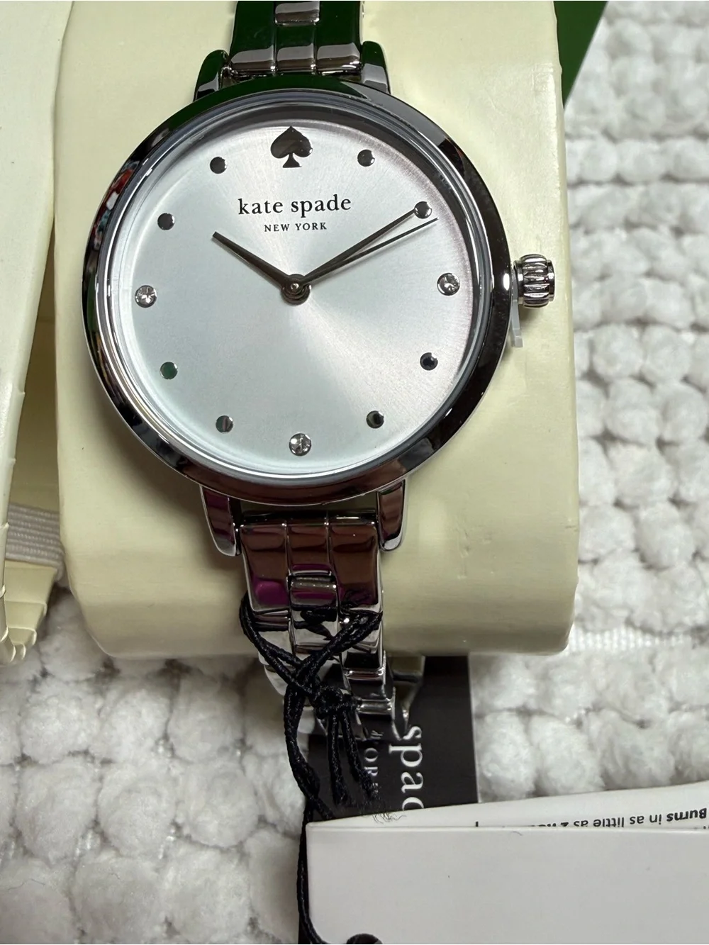 Kate Spade NY Metro Three-Hand Quartz Bracelet Watch & Crystal Bracelet Set NWT